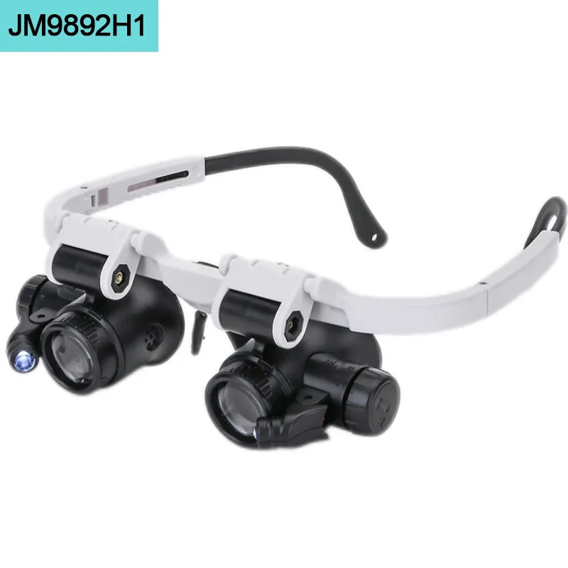 זכוכית מגדלת ראש עם אור לד